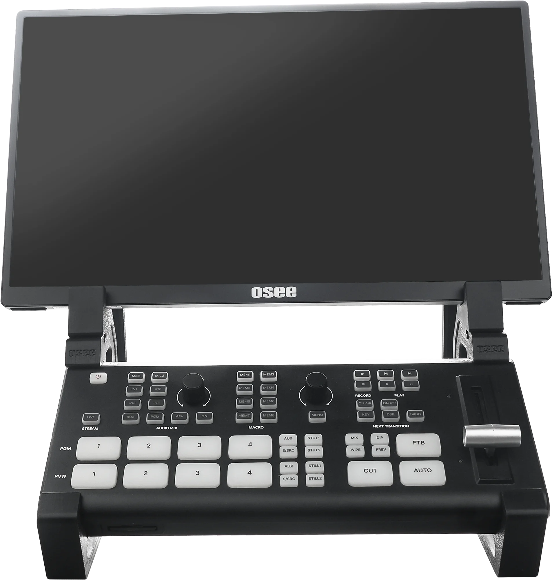 Combo Stand for Osee GoStream Deck and Monitor, Cold Shoe Attachment, Easy Install, Slide On Design, Non-