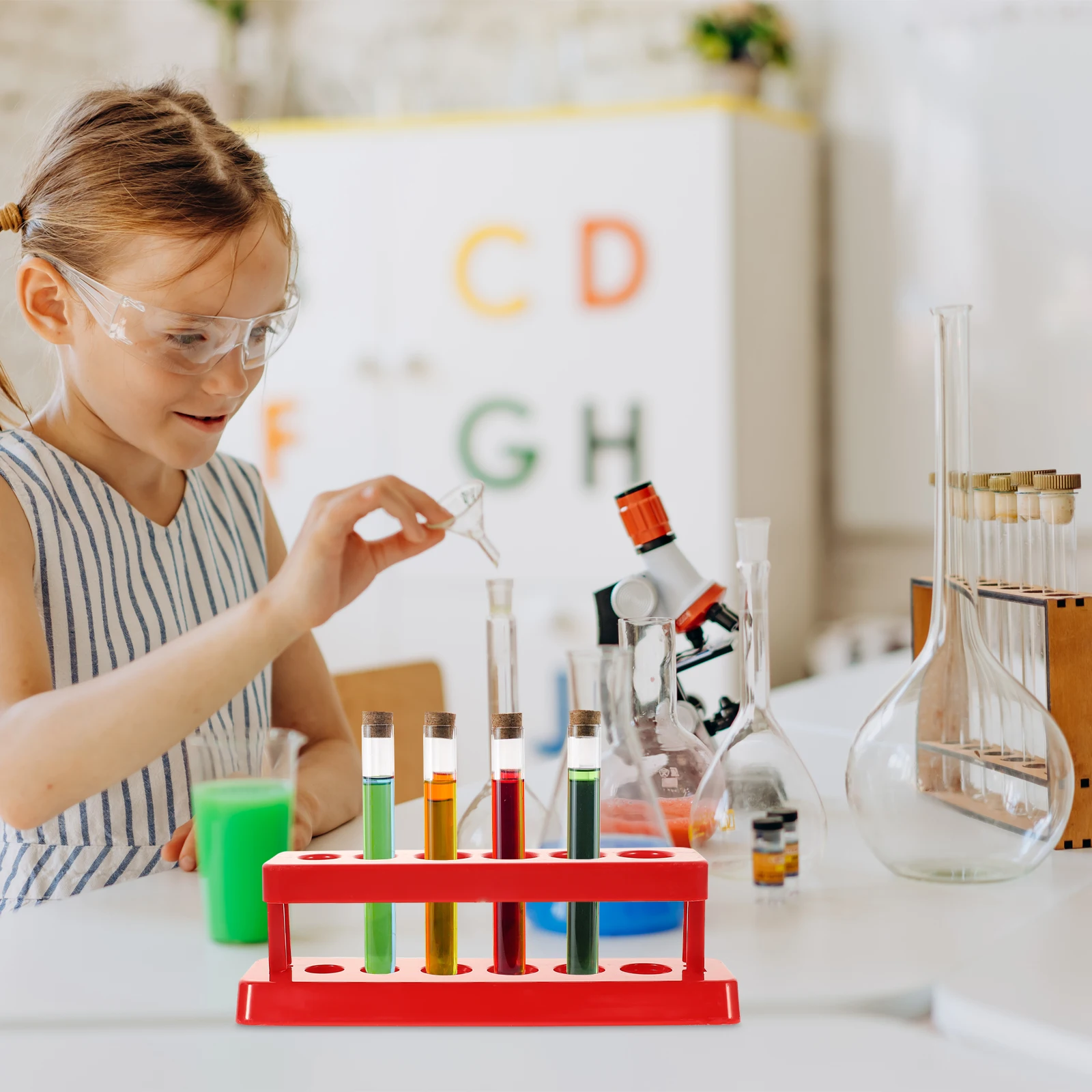 

3 Pcs Test Tube Rack 6 Holes Plastic Science Experiment Equipment Lightweight Portable Practical Use Safe Hands