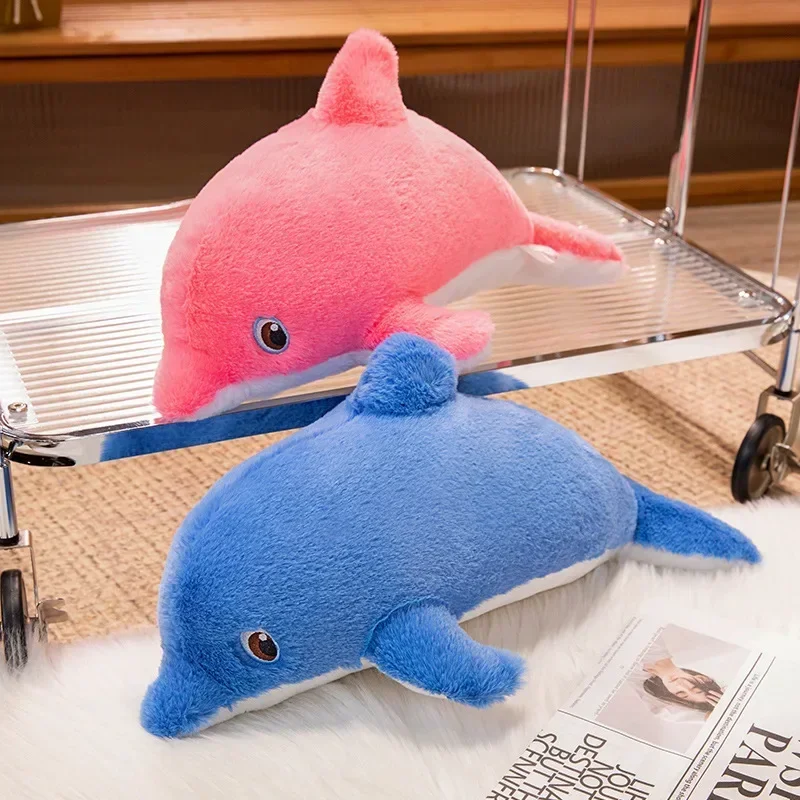 

Мягкая плюшевая игрушка Дельфин, плюшевая кавайная печать, рыба-клоун, тканевая кукла, хлопковые подушки с животными, креативные детские игрушки, подарок на день рождения для девочек