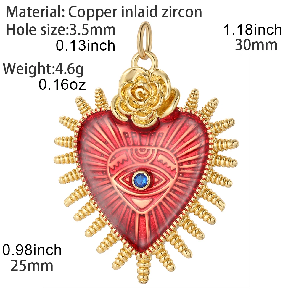 Heart Cute Love Charms for Jewelry Making Supplies Gold Color jewels Dijes Diy woman Earrings Necklace Braceelt high quality