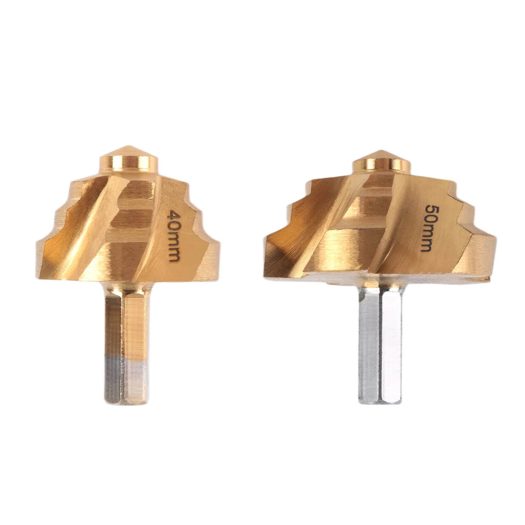 A23T Stepped Drill Bit 8mm Shank PPR Lifting Tool for Water Pipe Connection & Repair 50mm, Titanium Coated Steel