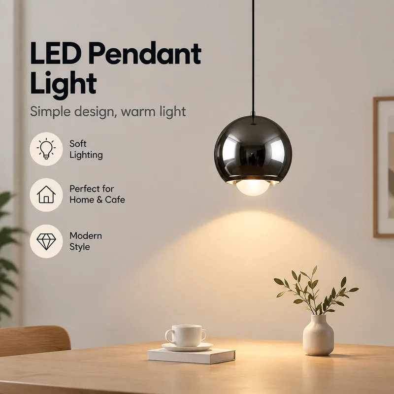 Pendant Light Modern Minimalist Round Globe LED Touch Switch Height Adjustable Extension Cord in Bedroom Home Decor Hanging Lamp