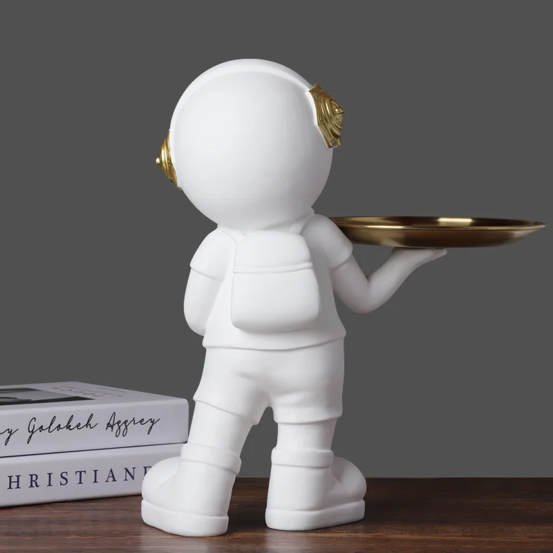 Astronaut tray resin ornaments Statue LivingRoom Spaceman Figure Sculpture Tray Resin Crafts HousewarmingGift Modern Decoration