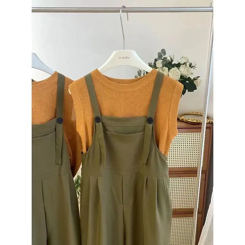 Denim Outfit Woman Jumpsuits Allmatch Brown Ripped Cinched Multicolour Cut Flocking Springsummer Fabric Edge Red Details