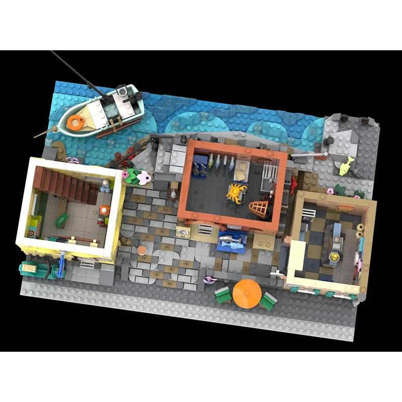 مدينة شارع عرض نموذج Moc قوالب بناء وحدات الإيطالية مربع نموذج التكنولوجيا كتل عيد الميلاد لتقوم بها بنفسك لعبة هدايا البناء #5