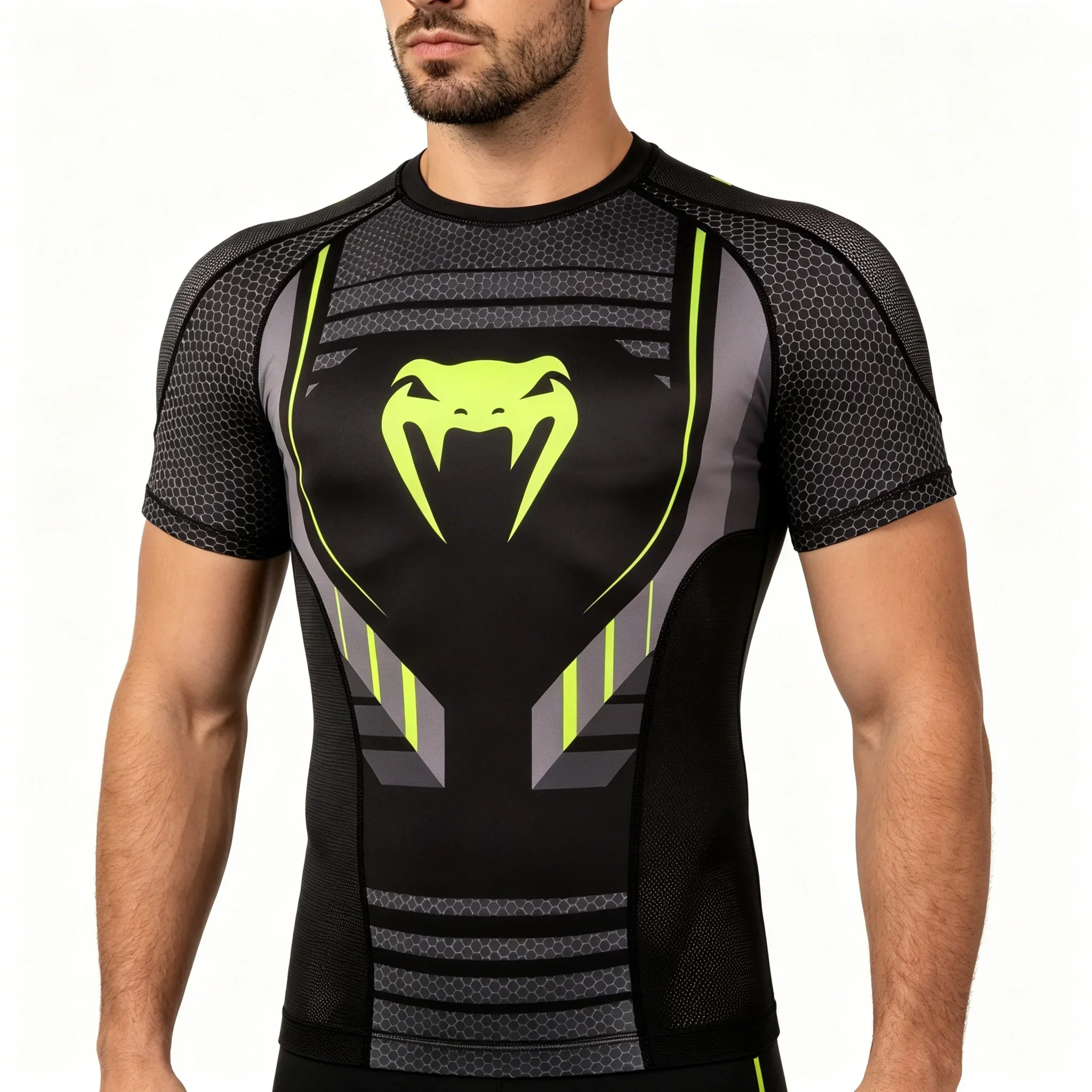 2026 Sommer Herren Sport-Kompressions-T-Shirt Kurzarm Schnelltrocknend Atmungsaktiv Fitness-Training Oberteil – Detail 11