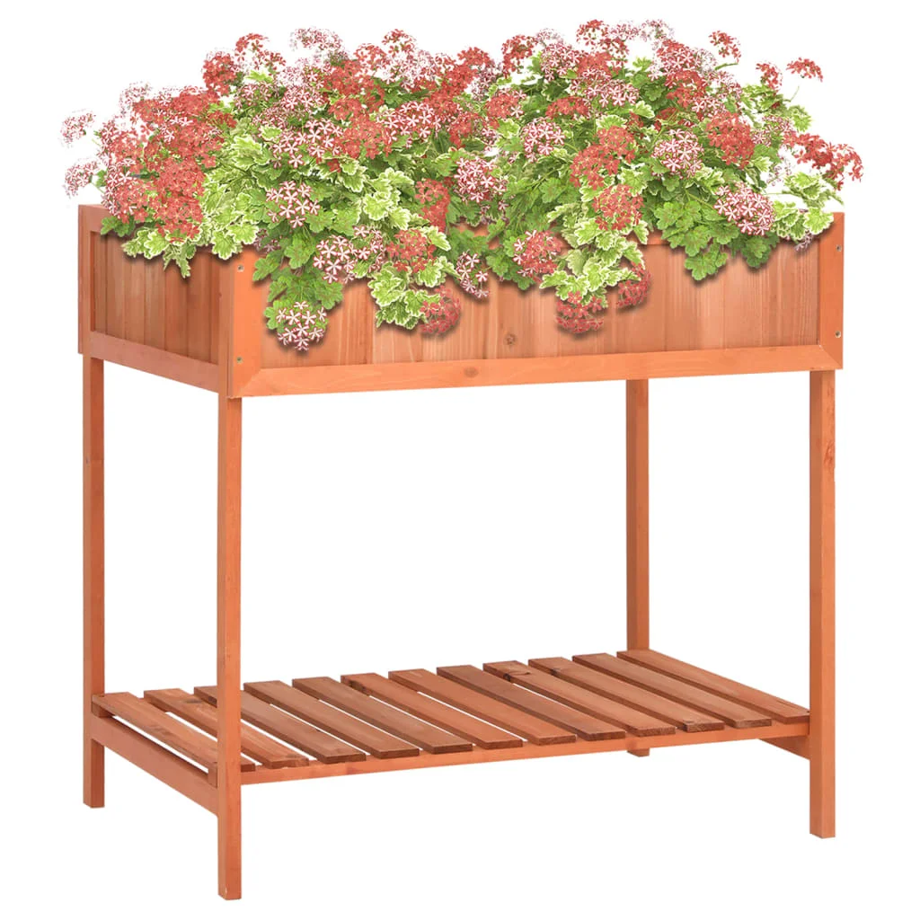 

vidaXL Herb Planter 80x60x80 cm Solid Firwood Flowerpots/planting accessories/elevated garden beds