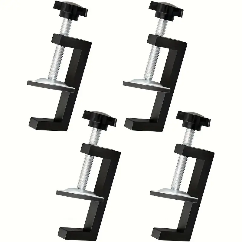 4 Stück Tischklemmen 10–57 mm, verstellbare Schraubklemmen, universelle Clips für Zuhause, Küche, Badezimmer und Regal