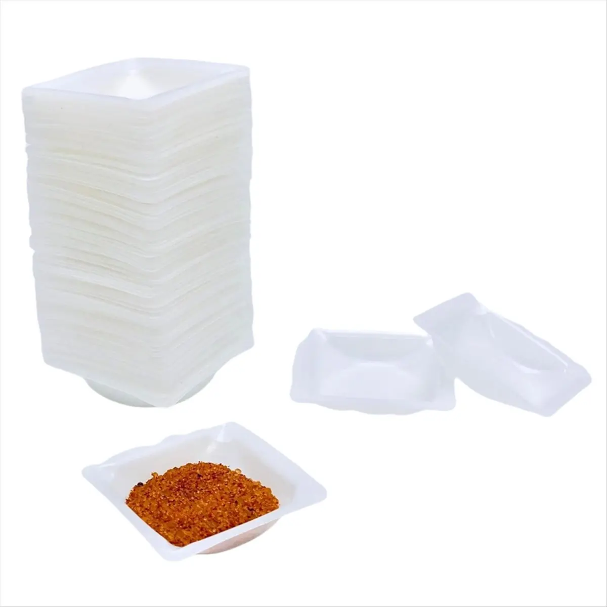 A95G Weigh Boats Small (7ml, 100 Pack) Disposable Plastic Trays for Scale, Anti-Static Square Tray Weighing Dishes