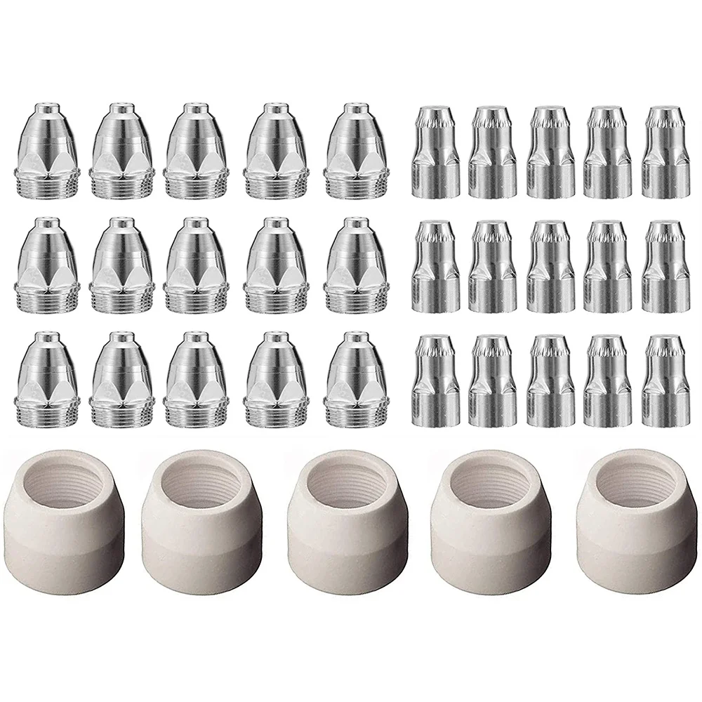 

A83Z P80 Plasma Electrode Tip Nozzle 1.5 100Amp Plasma Cutting Torch Consumables Accessory 35Pcs