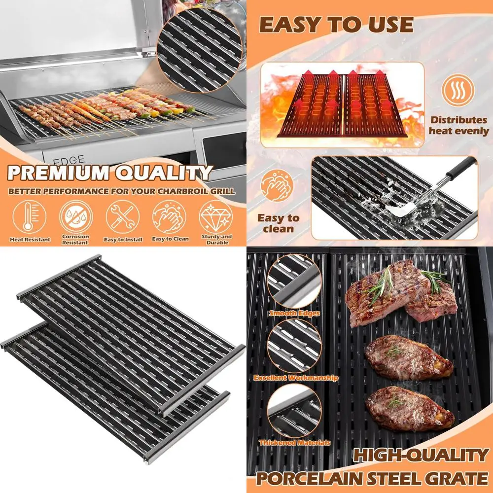 

Сменные решетки для электрического гриля, 2 шт., фарфоровая сталь, совместимые с моделями кромочного гриля