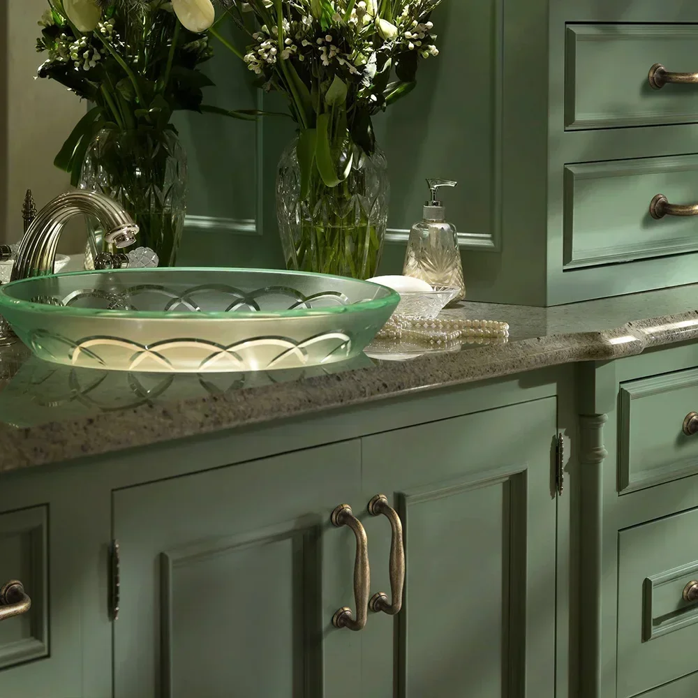 ตู้ทองเหลืองโบราณดึงฮาร์ดแวร์สําหรับห้องนอนทองเหลืองวินเทจมือจับลิ้นชักสําหรับตู้ครัวและลิ้นชักโต๊ะเครื่องแป้ง