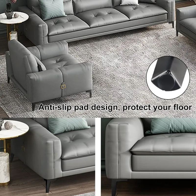 AB46-DIY Replacement Furniture Legs Black Metal Set Of 4, Triangle Feet For TV Stand, For Sofa, Dresser, Cabinet