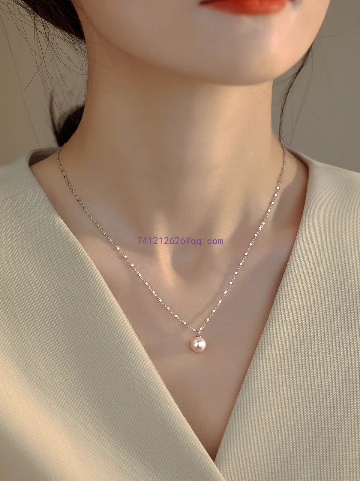 Cecelian minimalist style small light bulb whole body 925 sterling silver necklace super flash personalized collarb