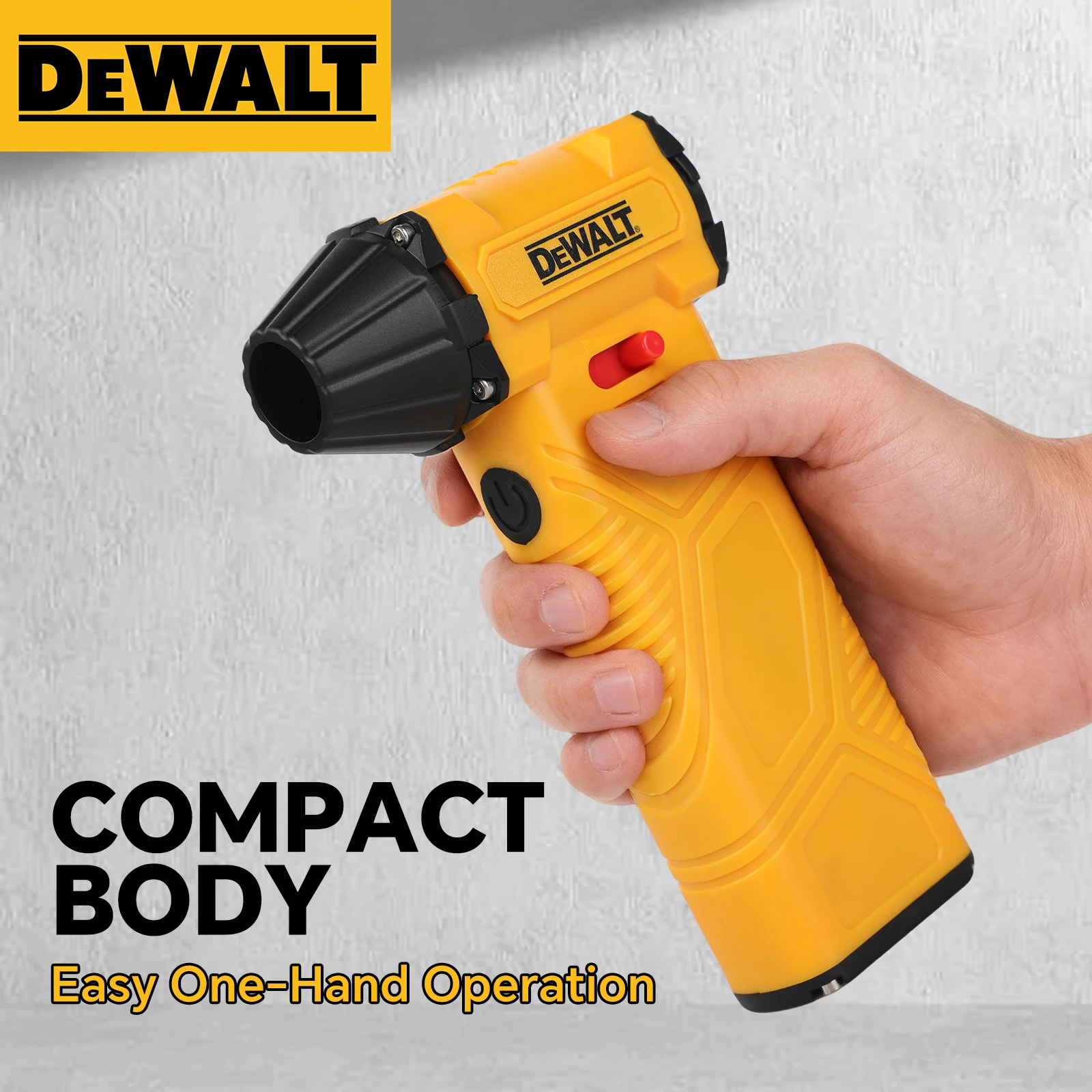 

2026 DEWALT Type-C Вакуумный пылесос с зарядкой, мощный бесщеточный турбовентилятор для сухой уборки, 110000 об/мин, сильный вентилятор