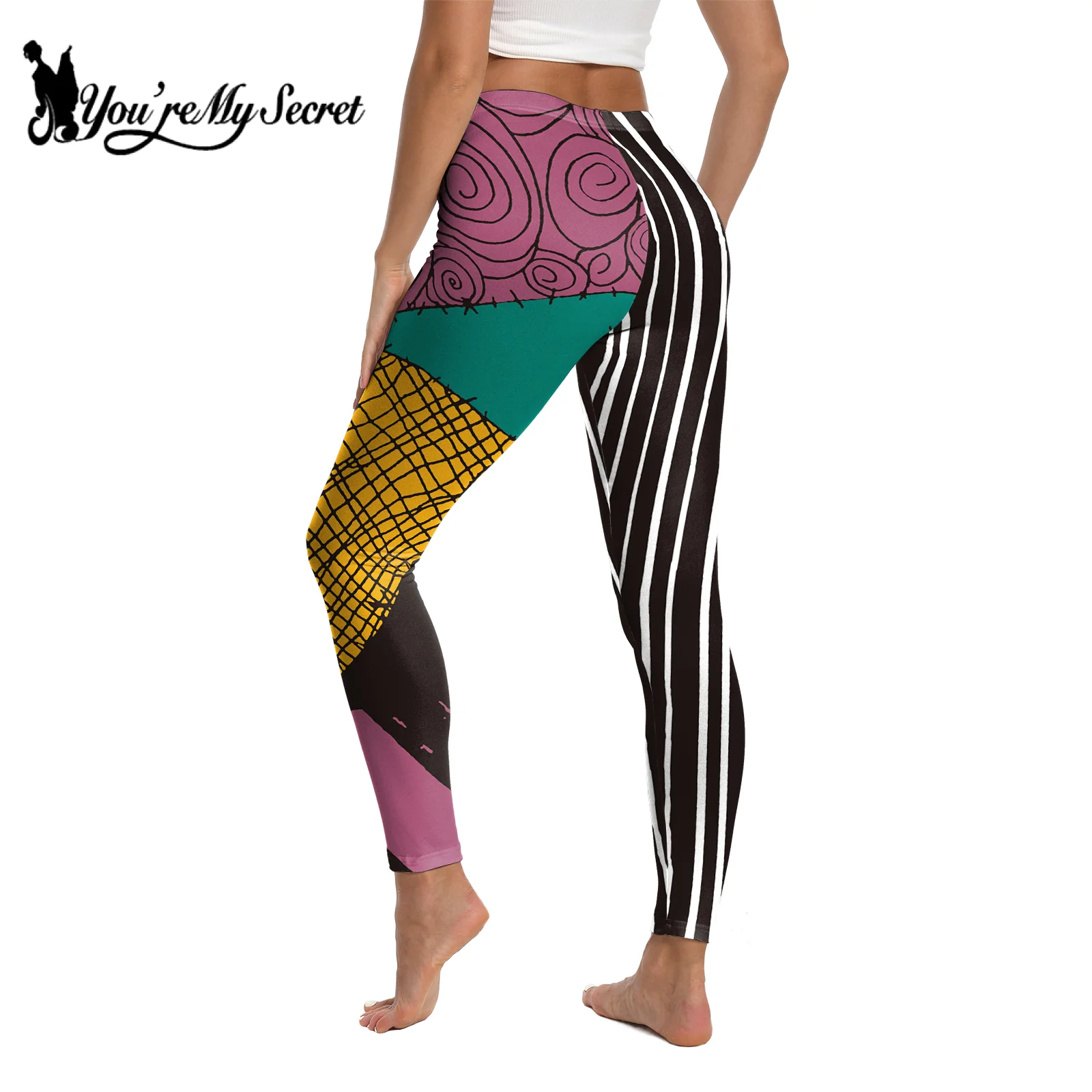 [أنت سريتي] جديد هالوين تأثيري أنيمي فيلم سالي طماق للنساء بنطلون يوم الموتى السراويل القوطية