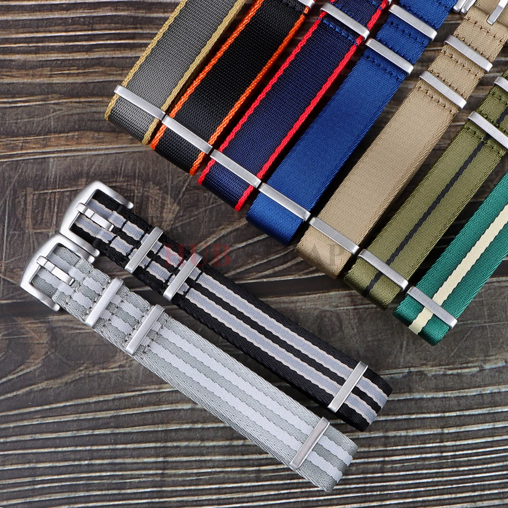 20 مللي متر 22 مللي متر حزام نايلون عالي الكثافة لأوميغا ساماستر سوار عالي الجودة لساعة رولكس مقاوم للماء ومقاوم للعرق