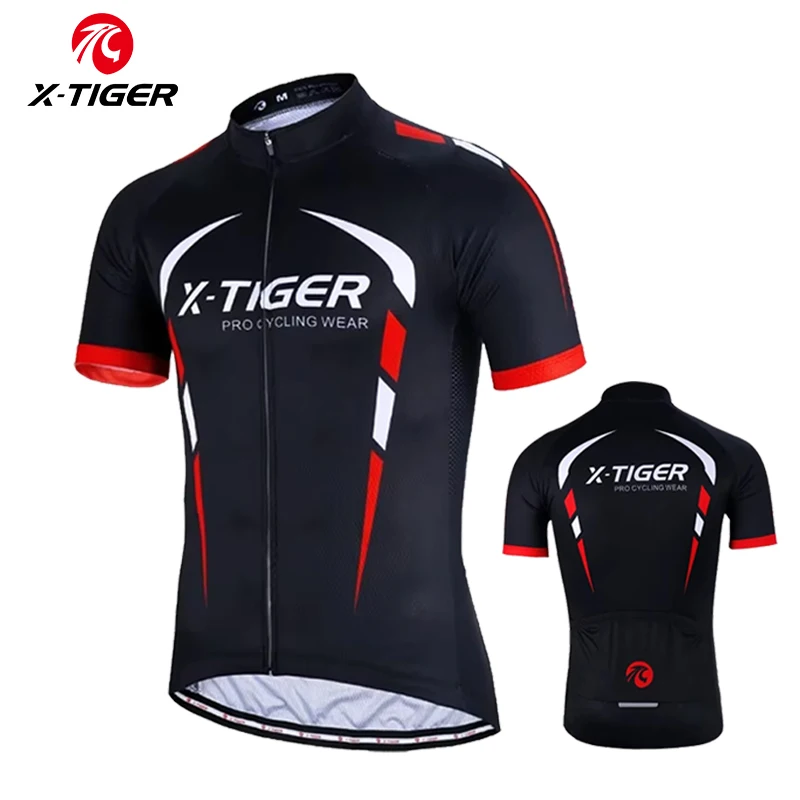 X-TIGER Cycling Jersey Men's Quick Dry Breathable Cycling Shirt Competition MTB Mountain Road Cycling Jersey Uniform