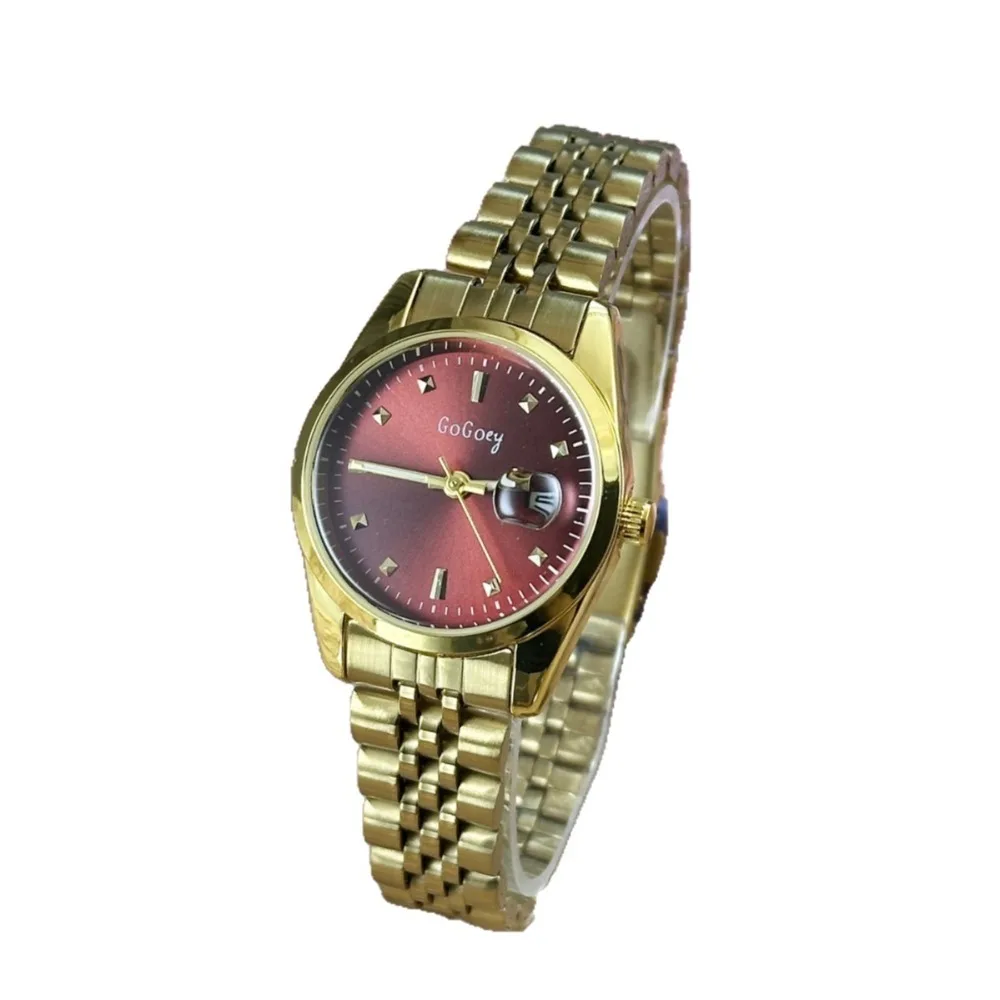 Marca feminina relógio de aço inoxidável cinta calendário relógio feminino luxo quartzo relógios pulso presente dropshipping reloj de mujer