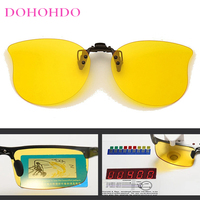 Vintage Classic Driving Lenses Clip On Sunglass UV400 Brand Designer Night Vision Anti-Glare Glasses Woman Men Polarized Goggles