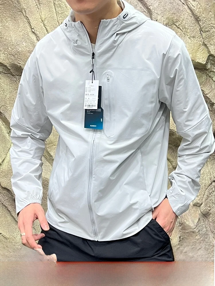 

Уличное дышащее тонкое пальто с капюшоном Jaet ket Pred Glue Spring Summer Qui Dry, защита от солнца, длинное пальто на молнии