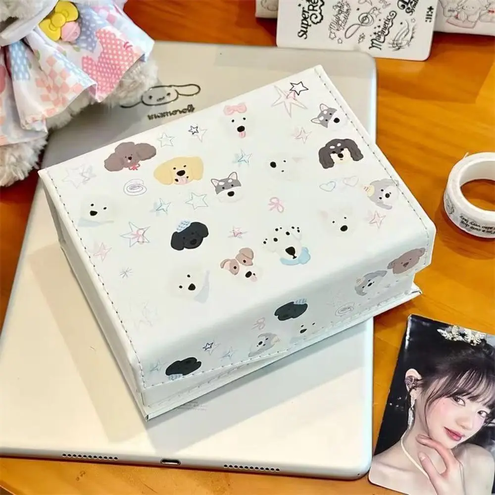 Desk Decoration Waterproof Card Storage Box Anime Cartoon Desktop Storage Box Cute PU Photo Card Organizer Idol Card Organizer
