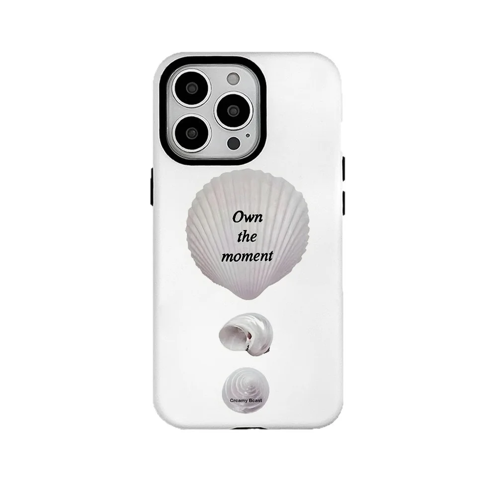 

Ins Korean White Silver Root Shell Case for IPHONE 16ProMax 15 14 13 12 11 PRO Plus Acrylic TPU Two in One Magnetic Phone Cases