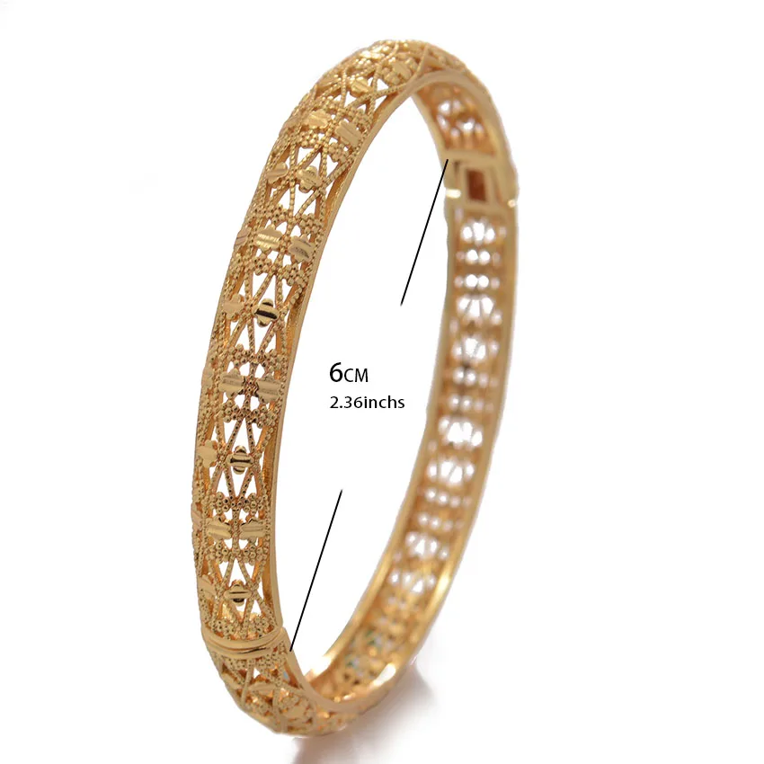 Dubai Gold Plated Bangles For Women Indian Bracelets Nigeria Moroccan Bridal Accessorie Wedding Bracelet Gifts