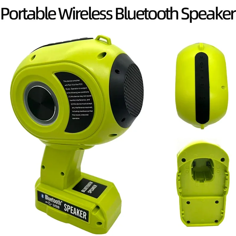 The BT5.3 Portable Wireless Bluetooth Speaker Utilises Bluetooth Technology Compatible for Makita/Milwaukee/Ryobi 18V/20VBattery
