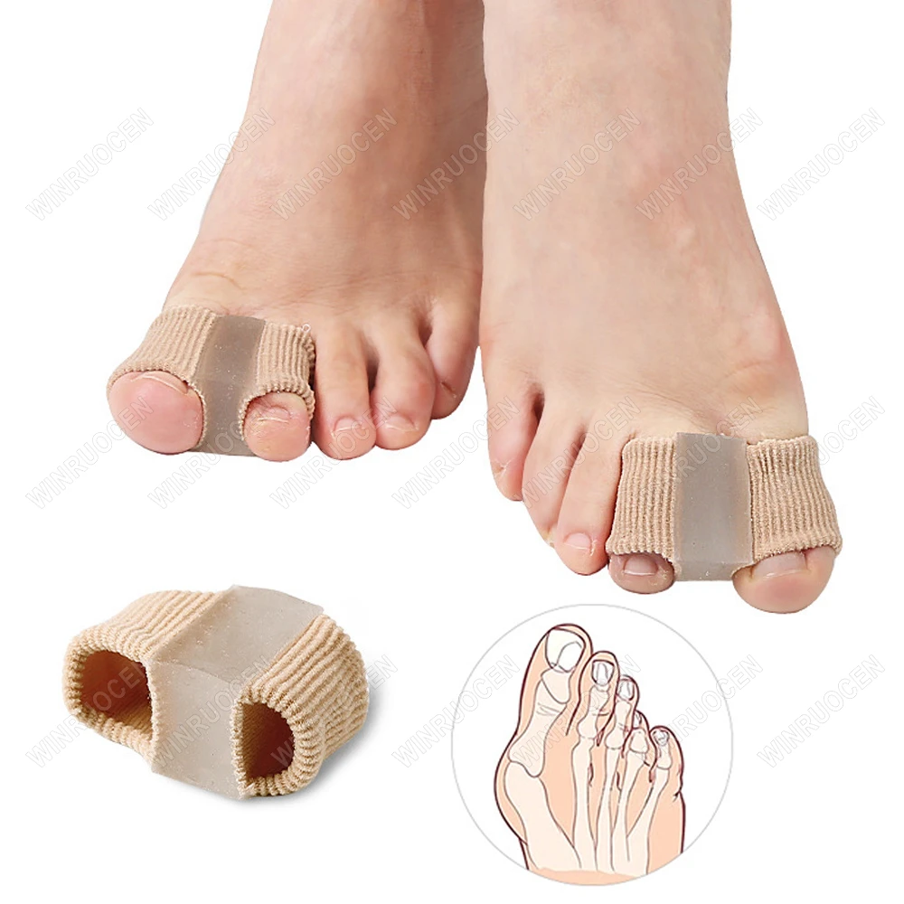 1/2 Pcs Silicone Gel Toe Separator pads Bunion Hallux Valgus Correction Thumb Straightener Foot Care Tool pads man women EID
