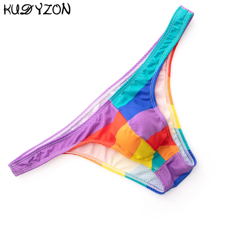 Men\'s Sexy Underwear Briefs Jockstrap Penis Pouch Male Slips Sissy Panties Mesh Breathable Low Rise Men Bikini Briefs Cuecas