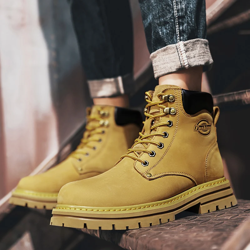 Men\'s Boots 2022 New Winter Martin Boots Men\'s Shoes Waterproof Non-Slip Sneakers Men\'s Tennis Shoes Boots Men\'s Sneakers Winter