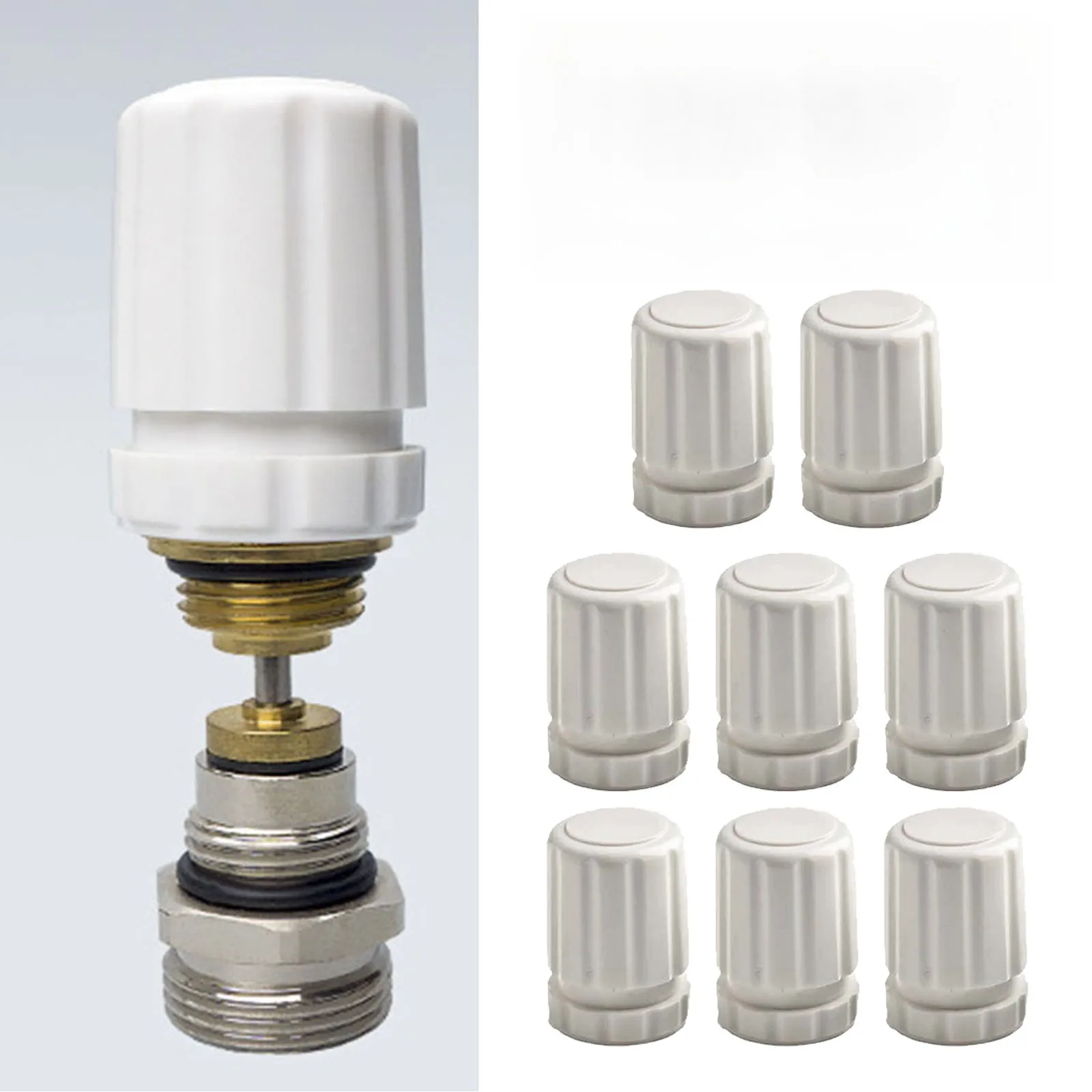 Underfloor Heating Manifold Component Handwheel 8pcs 20pcs ABS Spring Valve Core M30x1.5 Thread Size 48.5mm Lightweight