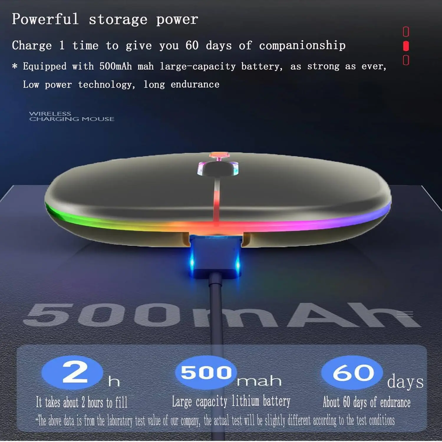 ماوس بلوتوث لاسلكي LED قابل لإعادة الشحن ماوس كمبيوتر محمول صامت نحيف محمول (BT5.2 + جهاز استقبال USB) ماوس كمبيوتر مزدوج الوضع