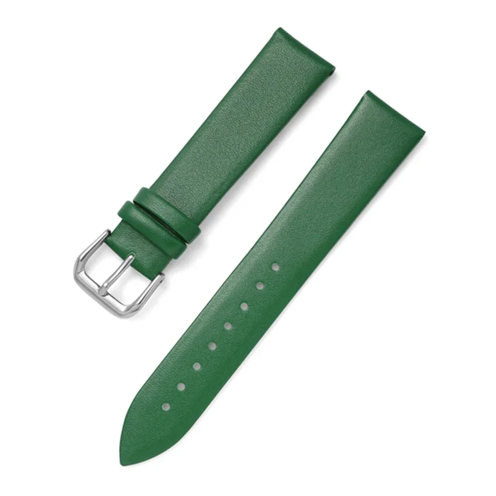 12mm 14mm 16mm 17mm 18mm 19mm 20mm 21mm 22mm Ultra Thin Leather Watch Strap Soft Plain Waterproof Band Watch Accessories