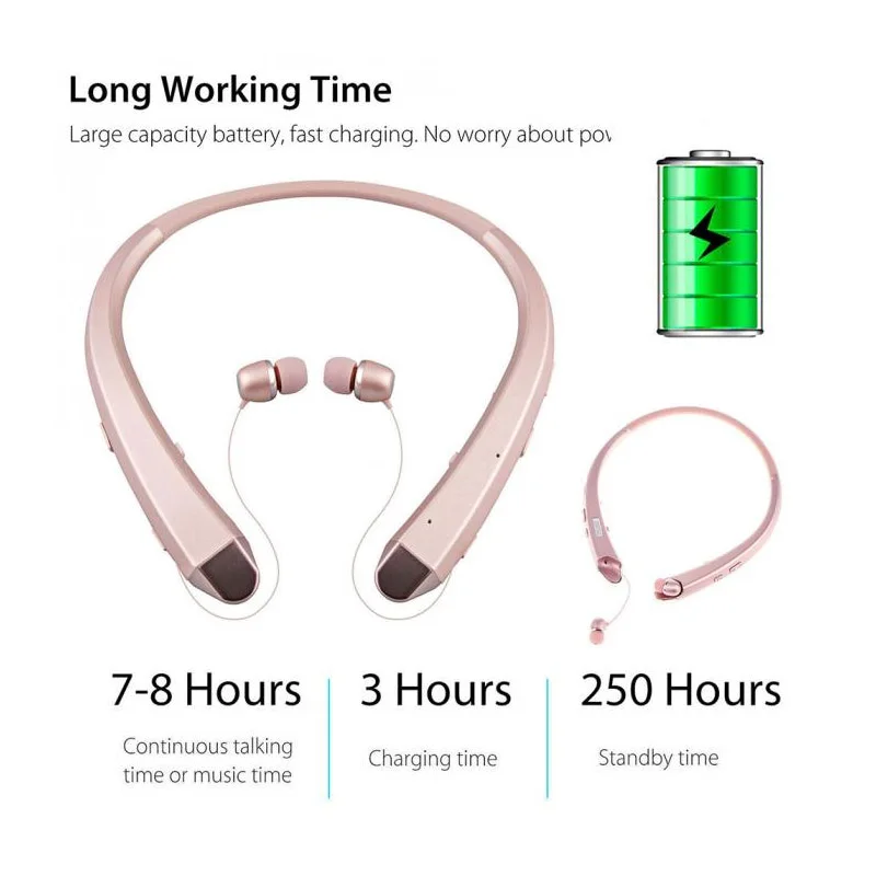 Neue HBS910 tragbare Sport Bluetooth Headset Hängen Hals Drahtlose Sport 4,1 In-Ohr Harte Hängen Headset Für LG Iphone xiaomi