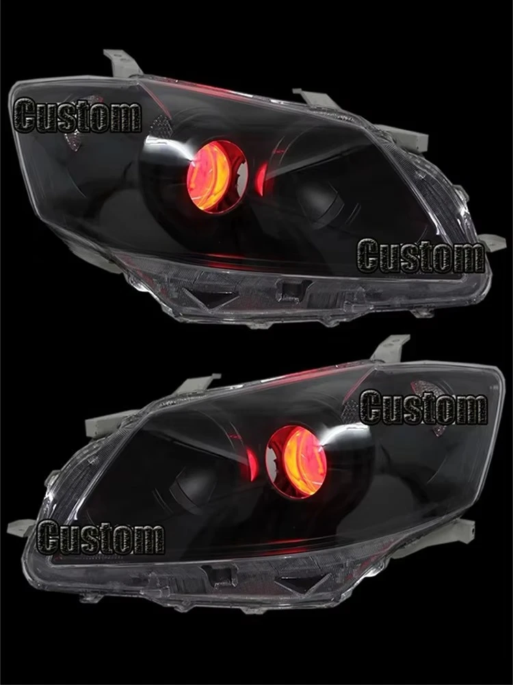 For Toyota For Camry Custom Full LED Headlights Halo Angry Eye Projector Lens Front Lamps With DRL 06-11 Year