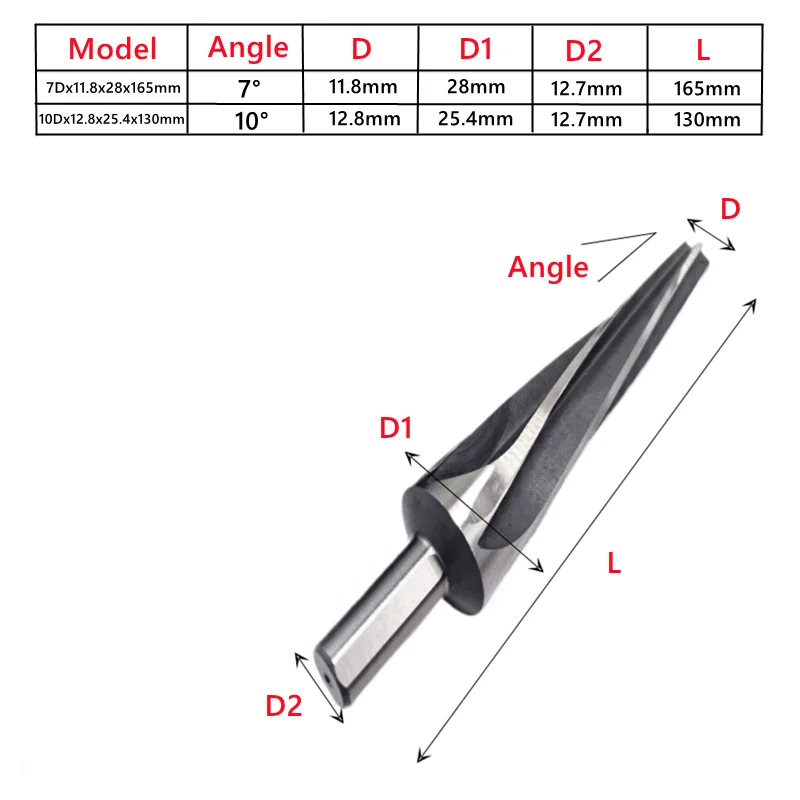 HSS Spherical Spiral Taper Reamer 7 Degree/10 Degree , Suitable for Deburring Machine Tools for Automotive and Truck Towing Rods