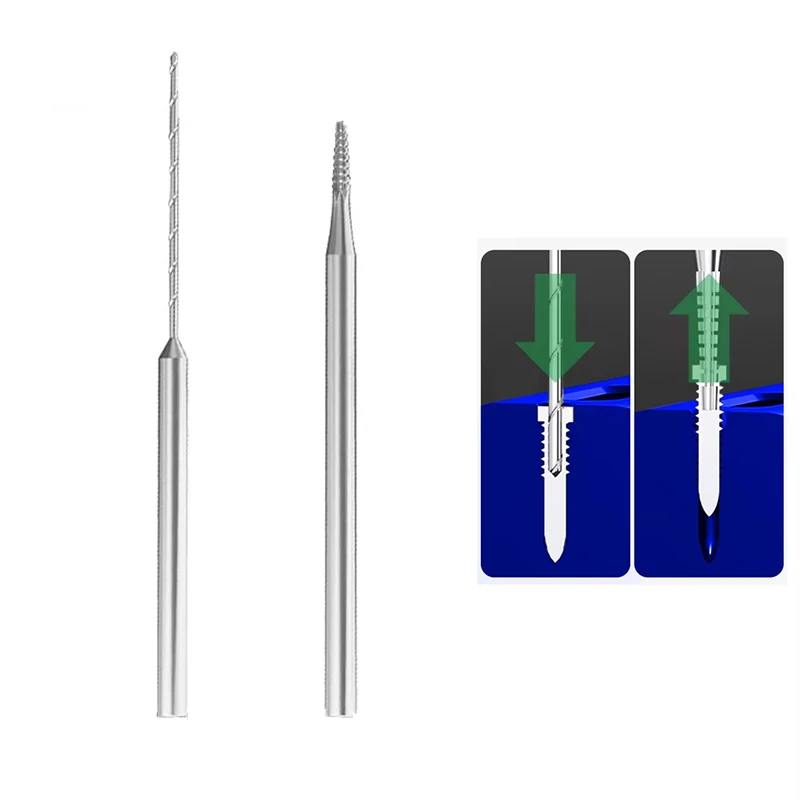 2 Pcs Precision Alloy Piercing Drill Bit Sliding Screw Extractor For Phone Tablet Laptop Motherboard Repair Repair Shop Tool Set