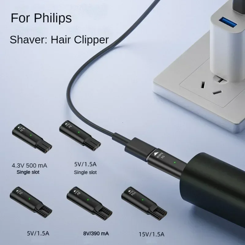 

15V HQ8505 Type-C Shaver Adapter Charging Converter for Philips Norelco One Blade Pro QP6520 QP6530 QP6510 Beard Trimmer