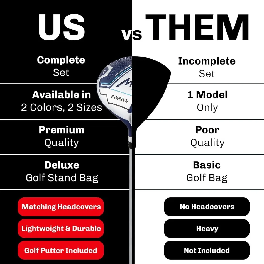 مجموعة نادي الجولف M3 للسيدات كاملة لليد اليمنى مجموعة نوادي الجولف النسائية العادية الصغيرة مع 3 مهاوي خفيفة الوزن HC #3