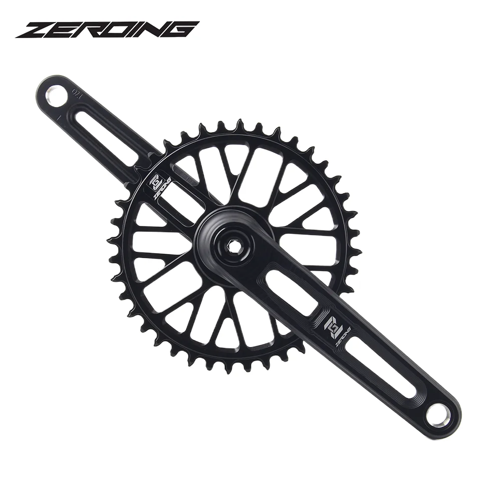 

ZEROING Ultralight Road Folding Bike Crankset 165/170/175mm Hollow Tech Crank Narrow Wide Chainring for GXP Bicycle Crankset