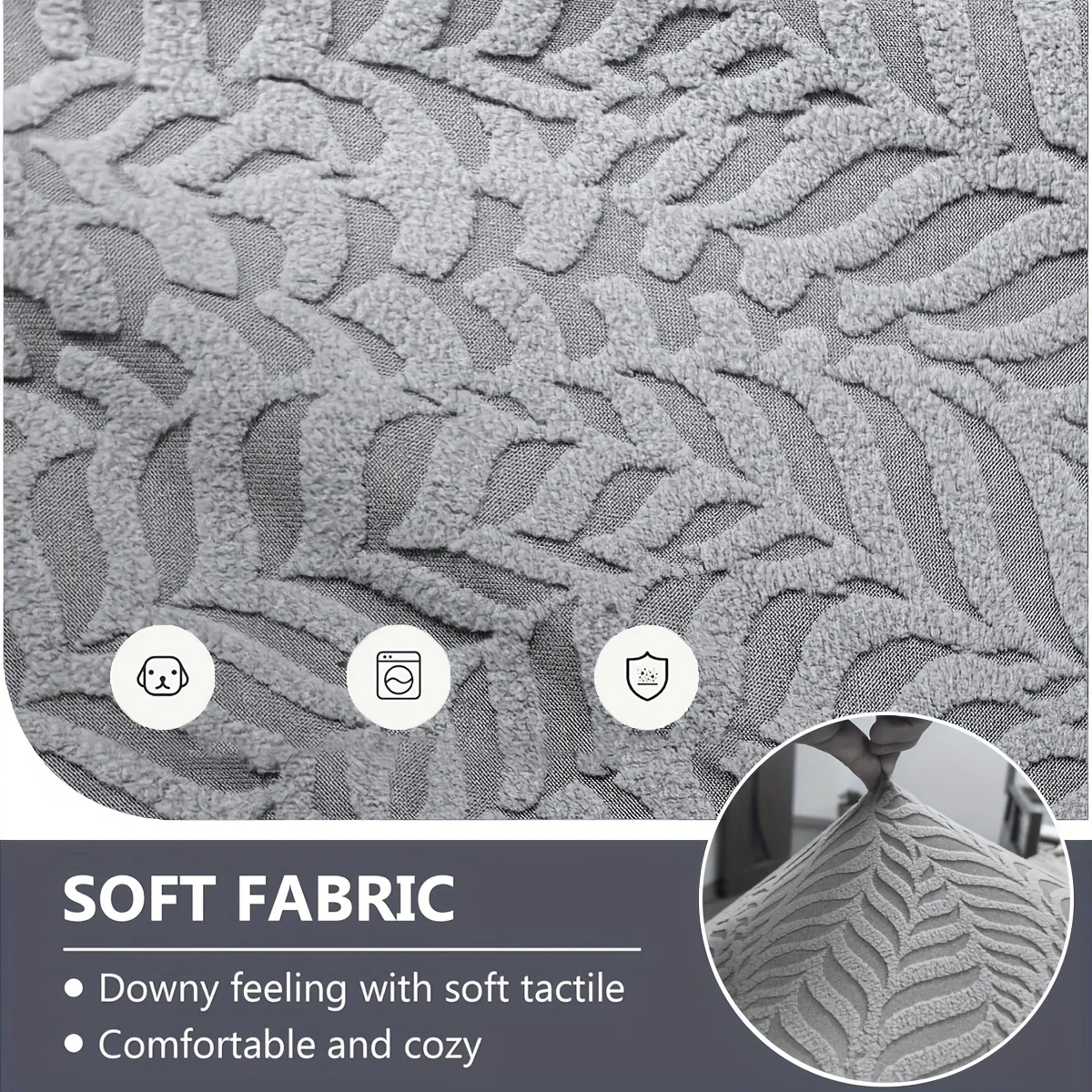 أغطية حماية كرسي الطعام المرنة تغطية كاملة مع مسند ظهر متكامل لغرفة المعيشة ومقعد الطعام المنزلي مقعد كيسابلي