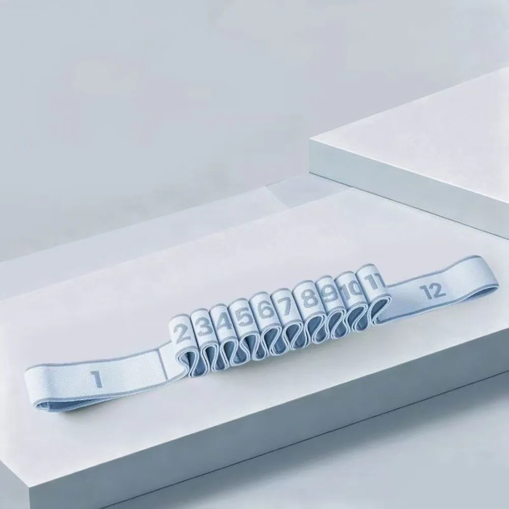 

Портативный эластичный ремень для йоги и растяжки с 10/12 секциями, регулируемый, для танцев, цифровой ремень для йоги, для взрослых и детей