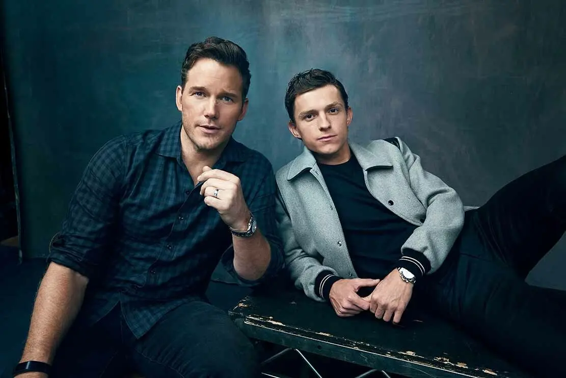 

Tom Holland Chris Pratt Art Picture Print Silk Poster, Home Wall Decor