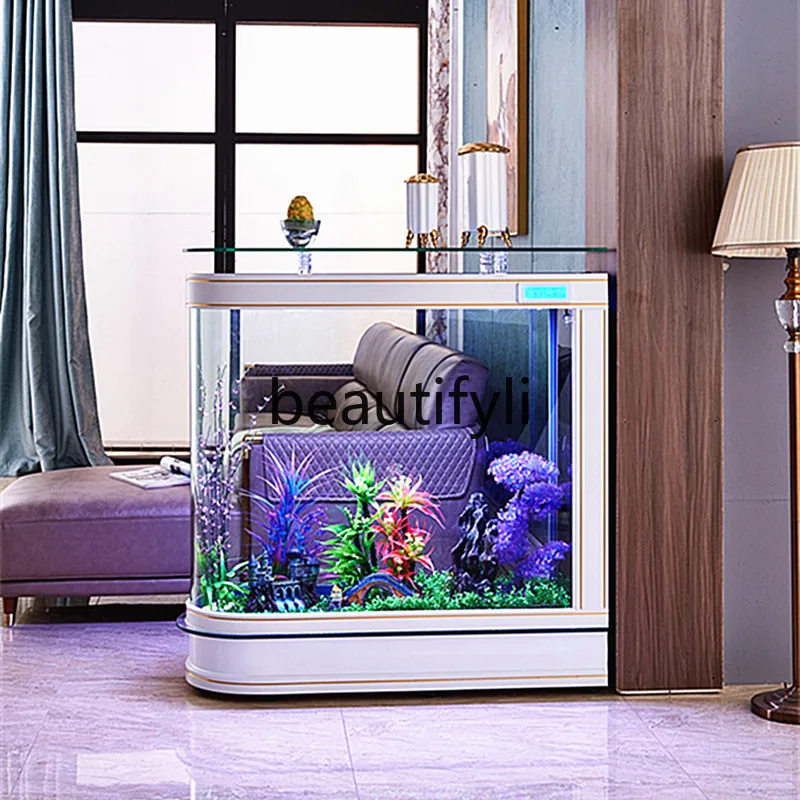 Aquarium glass 1.2 meters water-free ecological floor screen fish tank