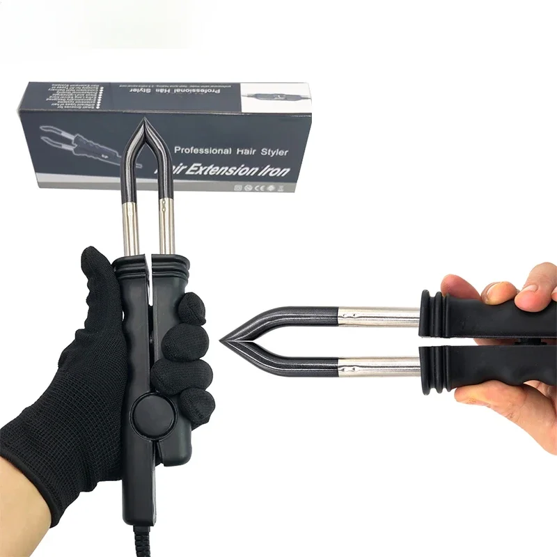 Professional salon hair connector keratin hair extensions machine human hair extension iron factory price