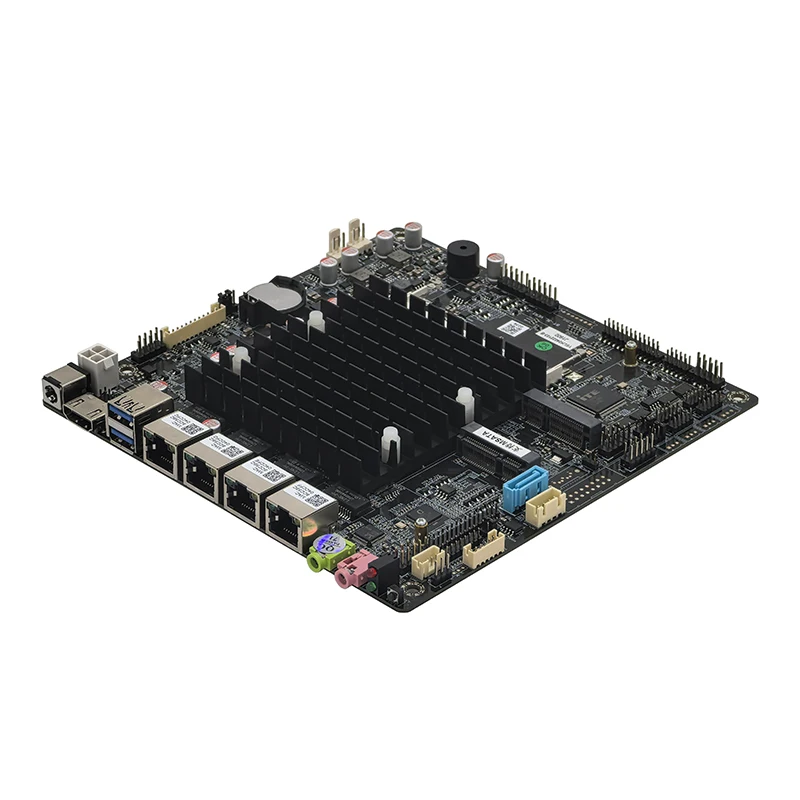 ELSKY 4*Gigabit LAN Black PCB Network Mainboard J1900 BT-4L Fanless Motherboard Optional 3*LAN DDR3