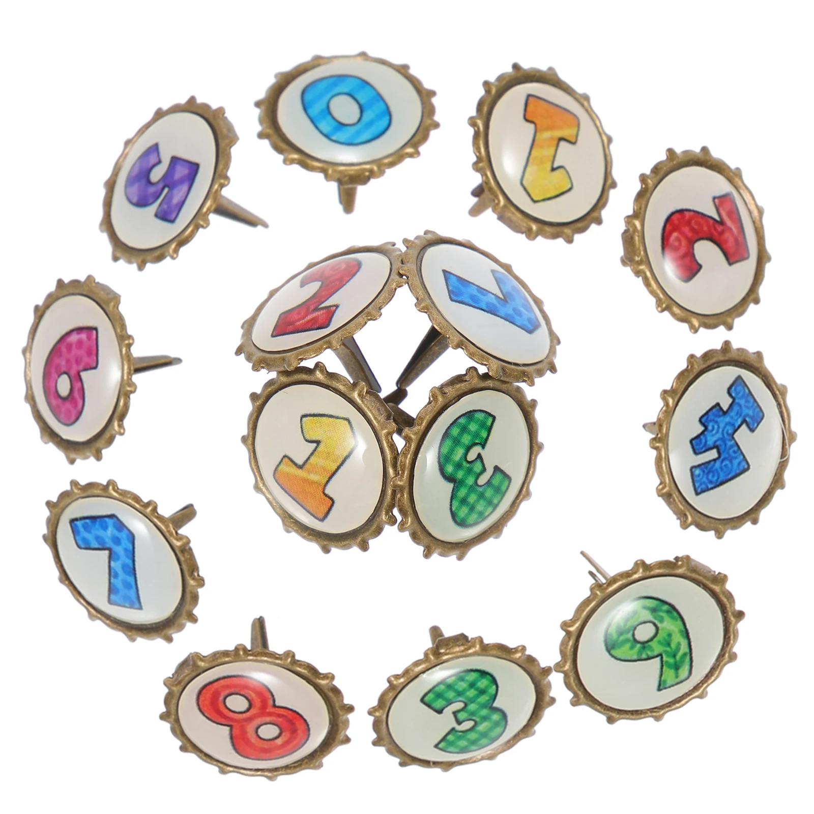 

100 Pcs Two-leg Nail Accessories Mini Brads Paper Crafts Metal Supplies Diy Split Pins Children Art Decorations