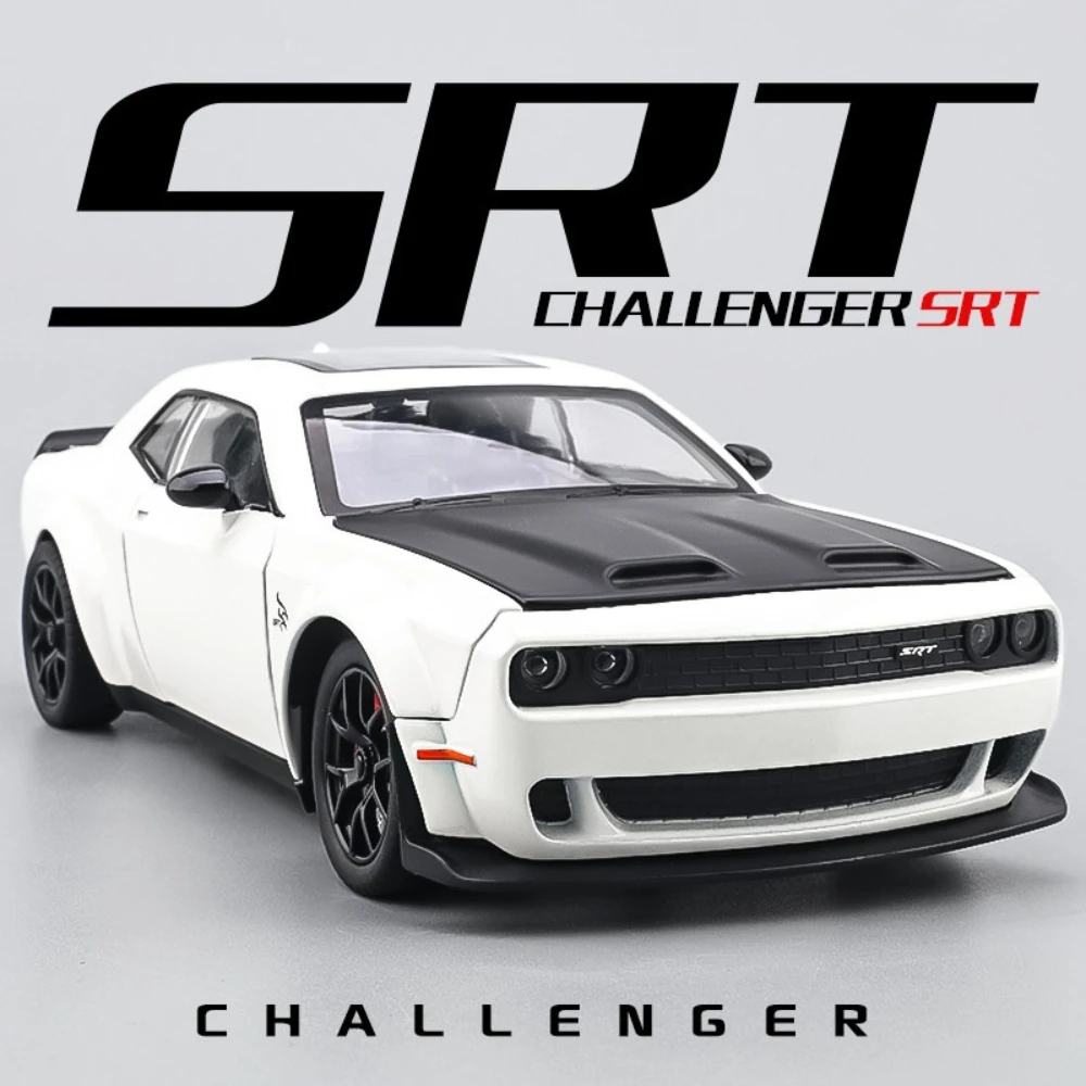 

Масштабная модель автомобиля Hellcat Charger 1:24, игрушка с музыкой и светом, металлическая, с откатным механизмом, открывающиеся двери, спортивные машинки, игрушки для подарков детям